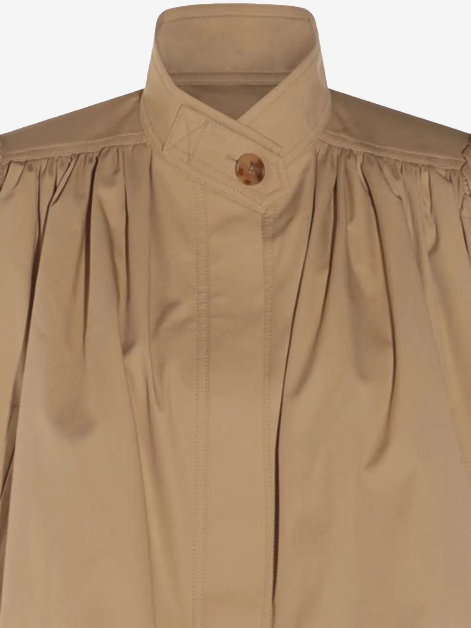 Chloè Cotton Gabardine ruffled boule jacka