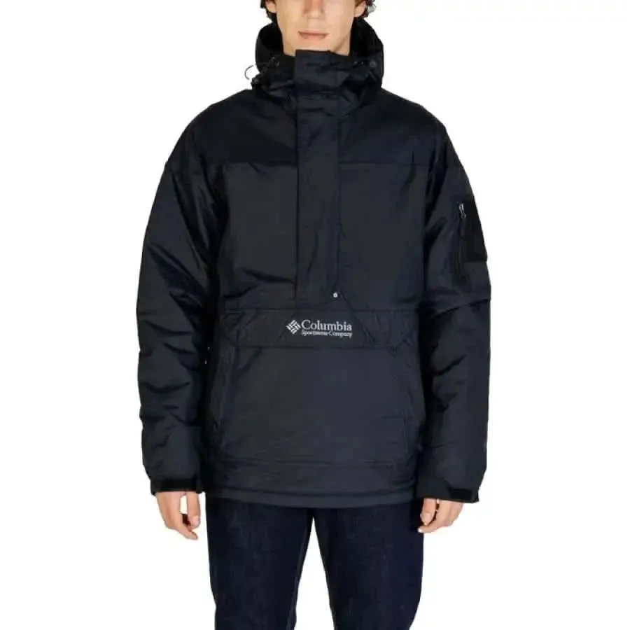 Columbia Men's Black Long Hooded Jacket