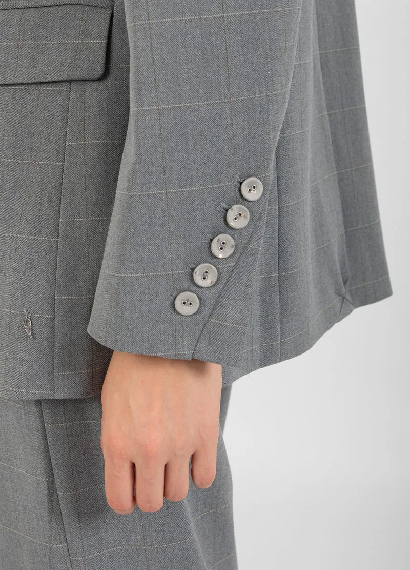 COSTER - Relaxed Blazer GREY CHECK