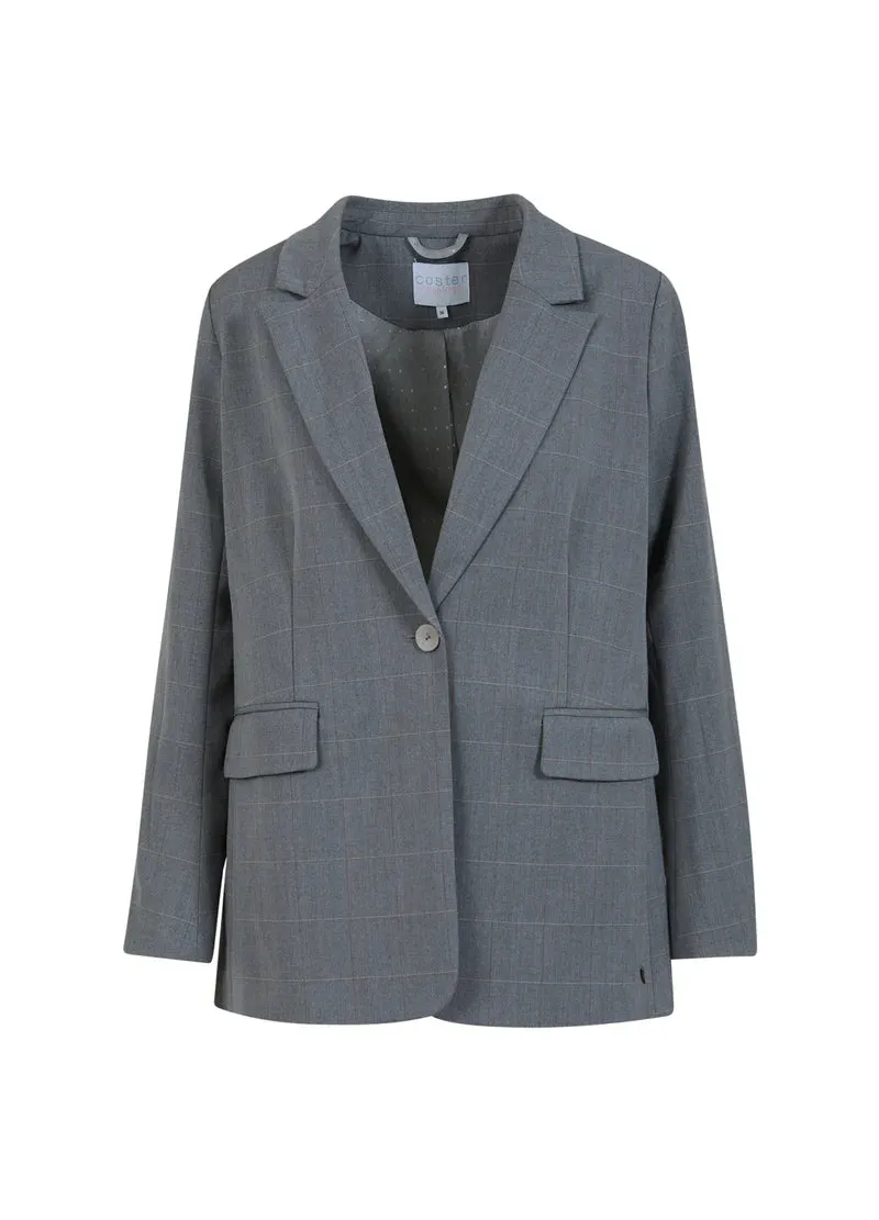 COSTER - Relaxed Blazer GREY CHECK