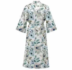 Cotton Kimono Printed Floral Beach Cover-Up Boho Kimono Beach Dress- Daintree