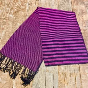 COTTON STRIPE SCARF