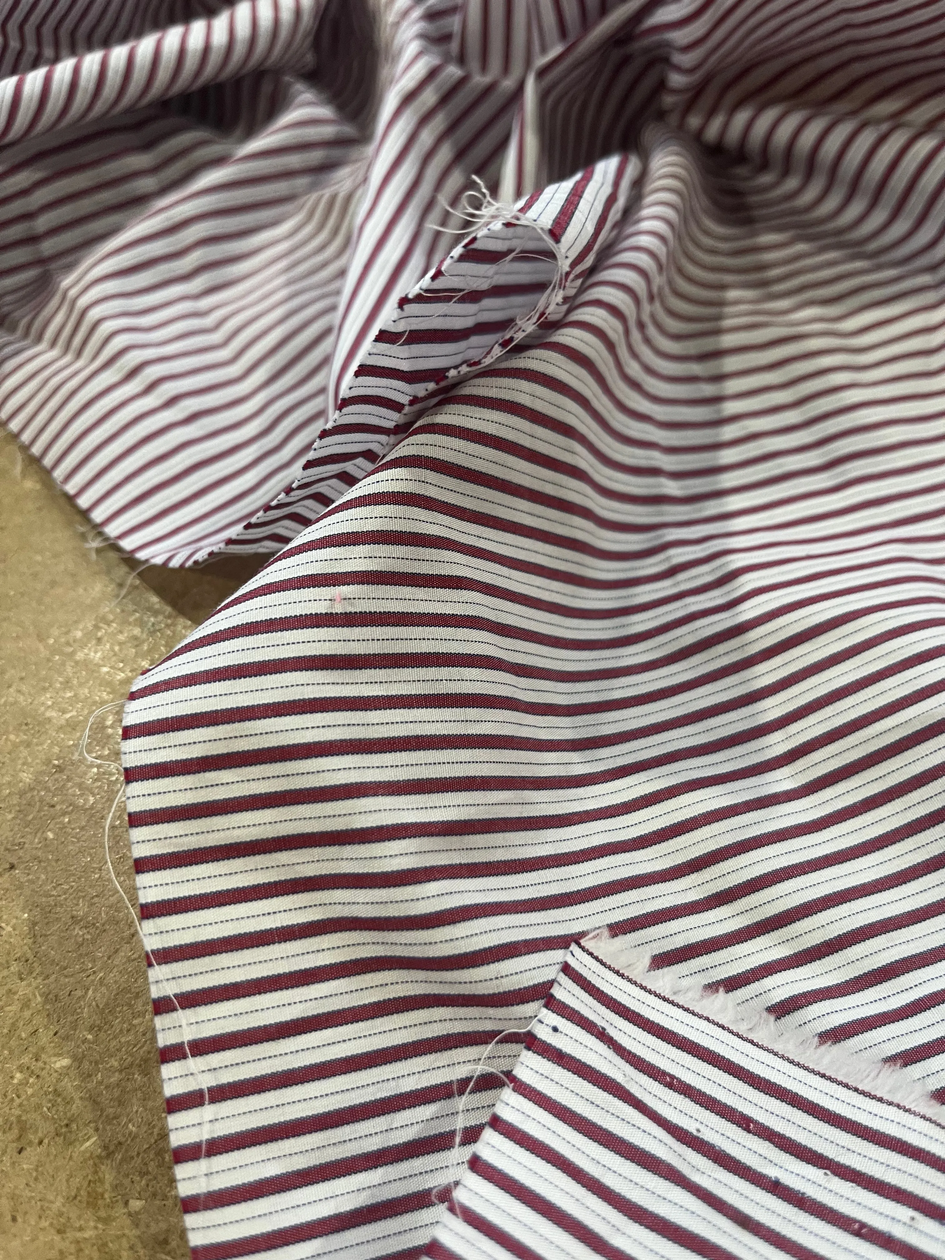 Cotton stripe white/red Marcellin 001 H01
