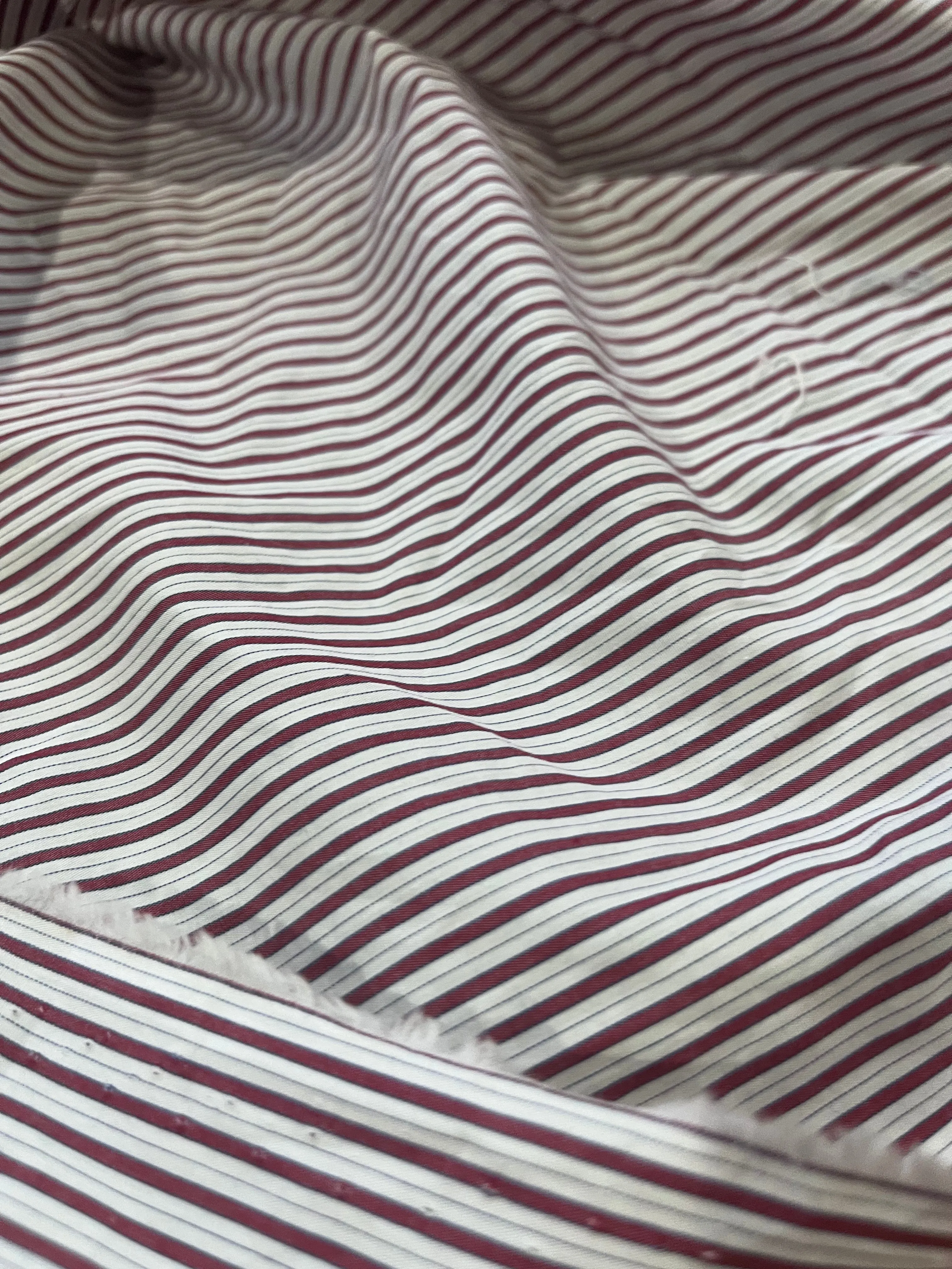 Cotton stripe white/red Marcellin 001 H01
