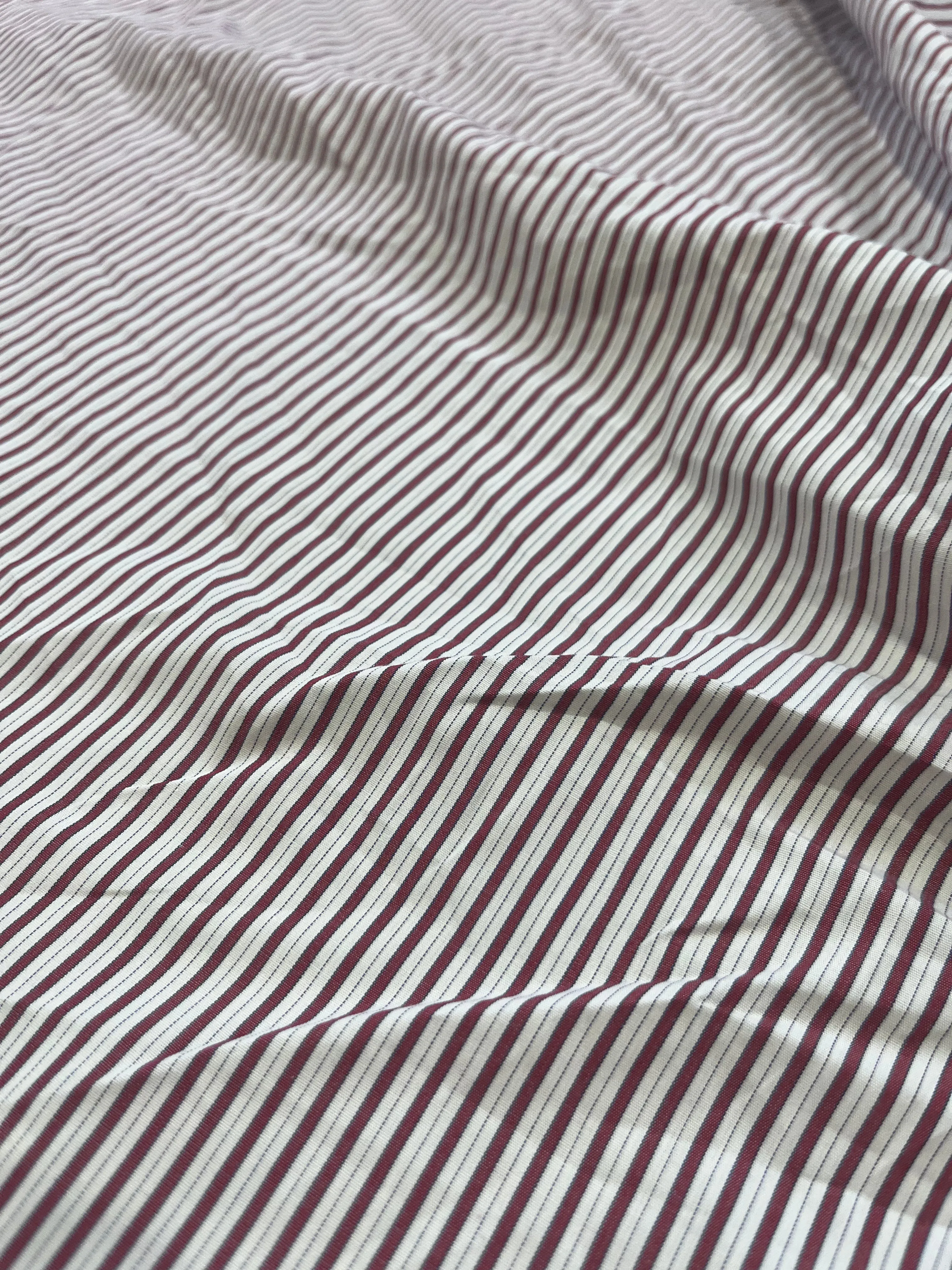 Cotton stripe white/red Marcellin 001 H01