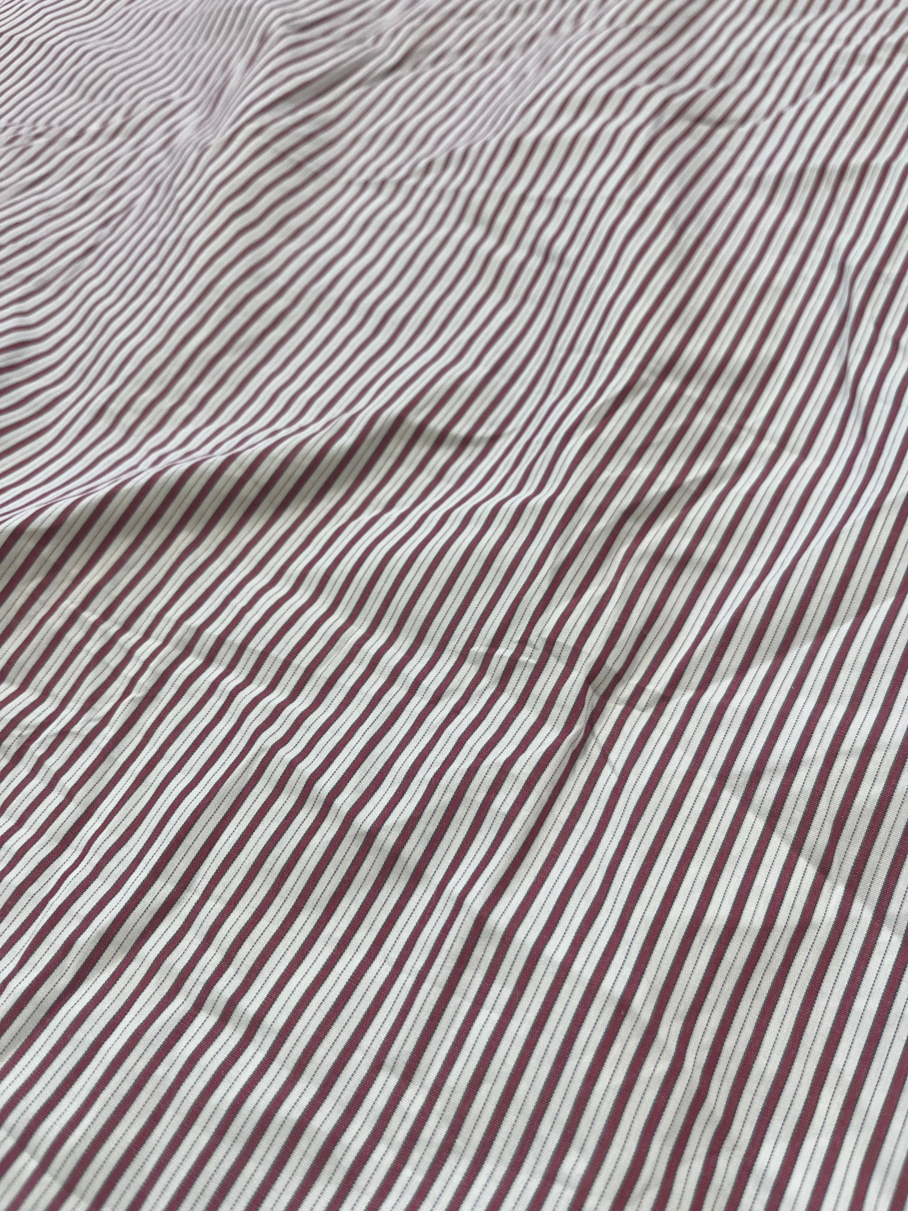 Cotton stripe white/red Marcellin 001 H01