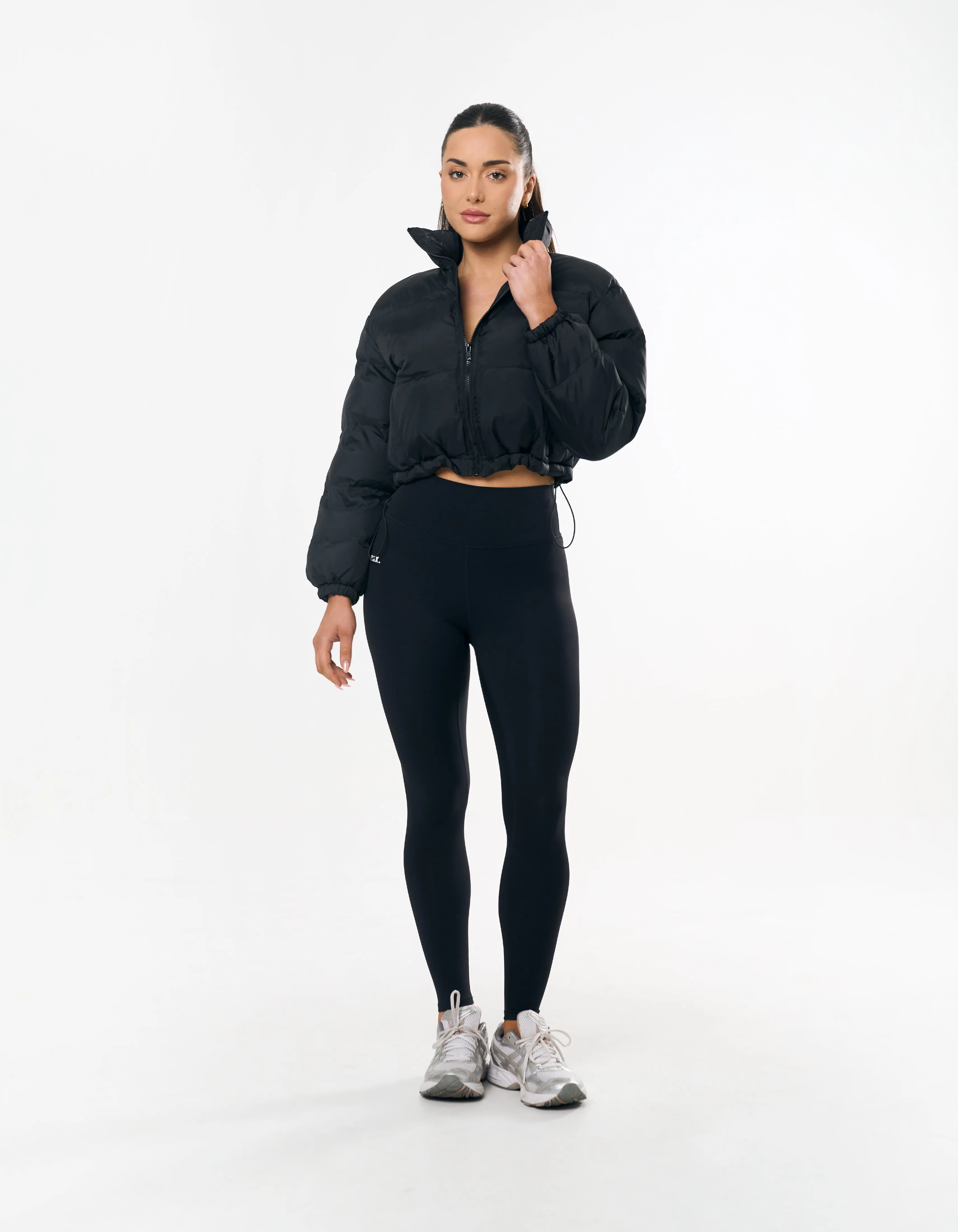 Cropped Puffer - Black