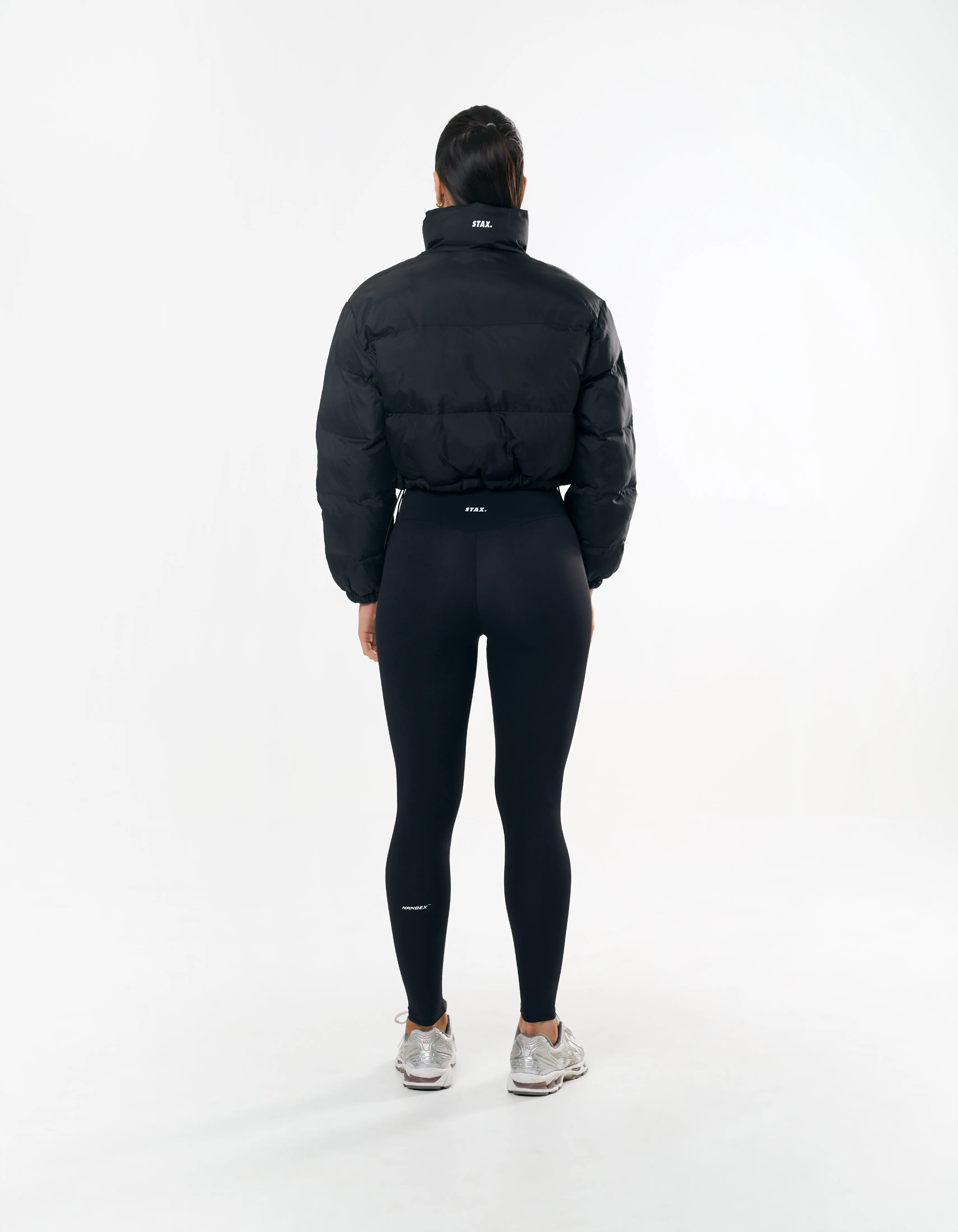 Cropped Puffer - Black