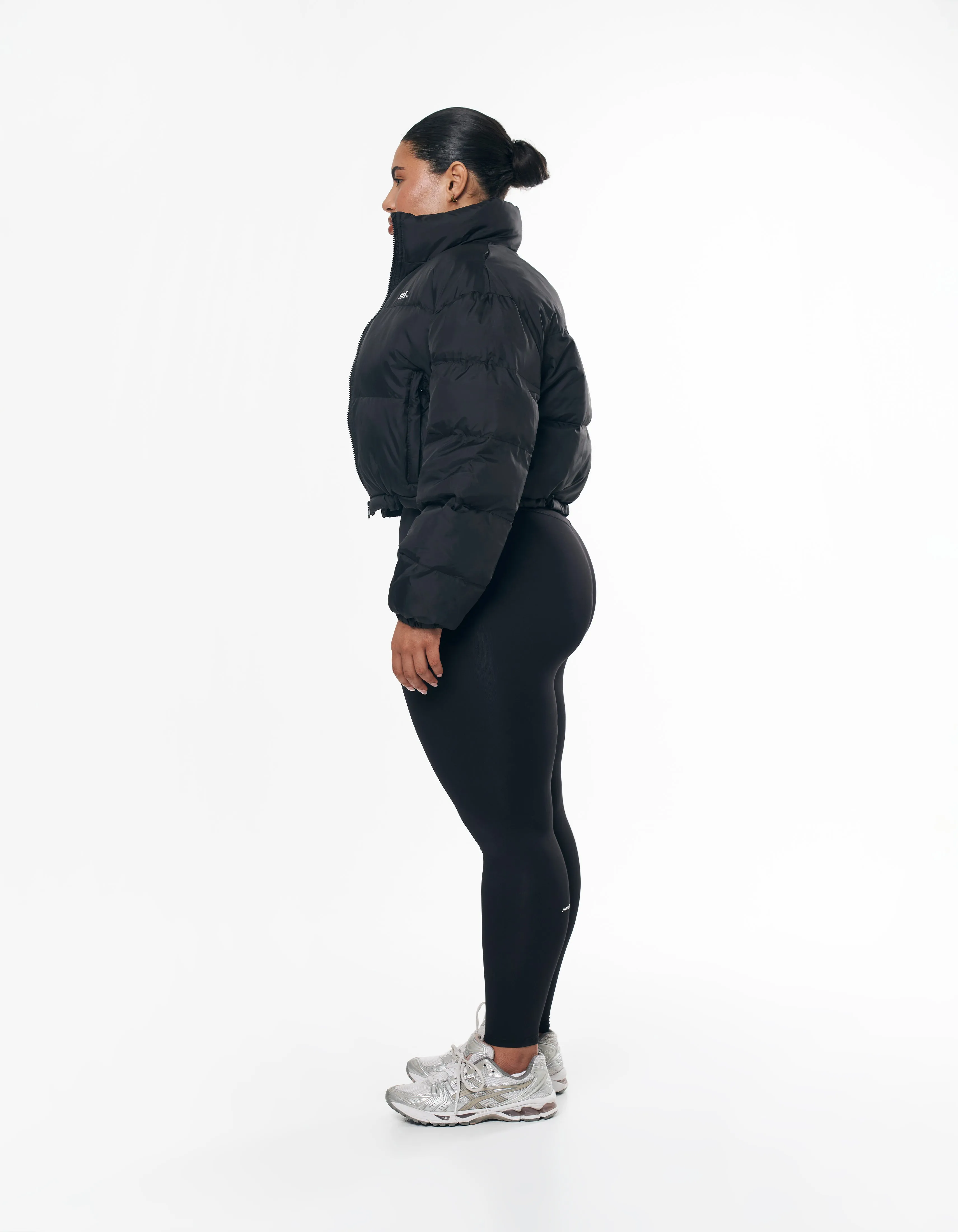 Cropped Puffer - Black