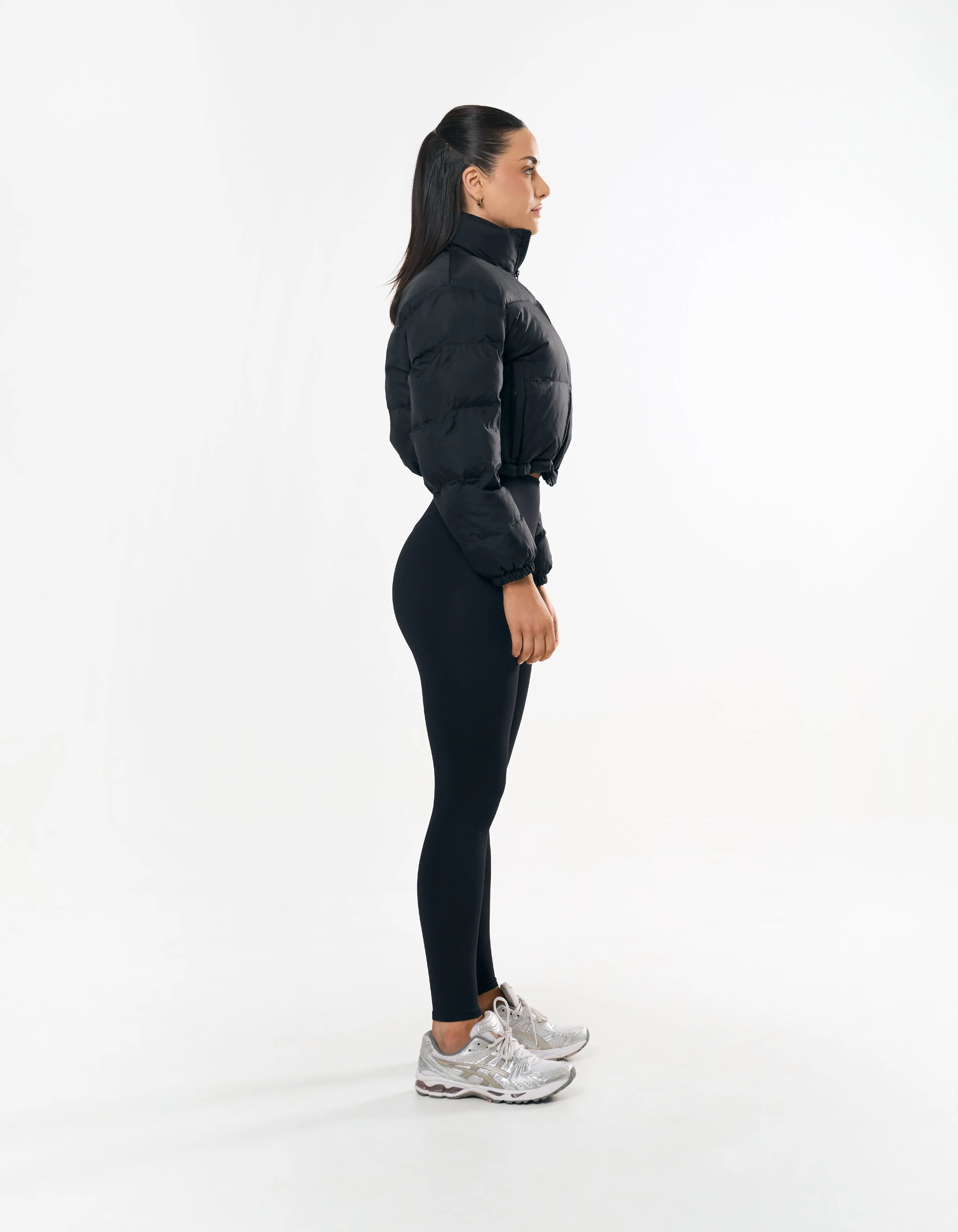Cropped Puffer - Black