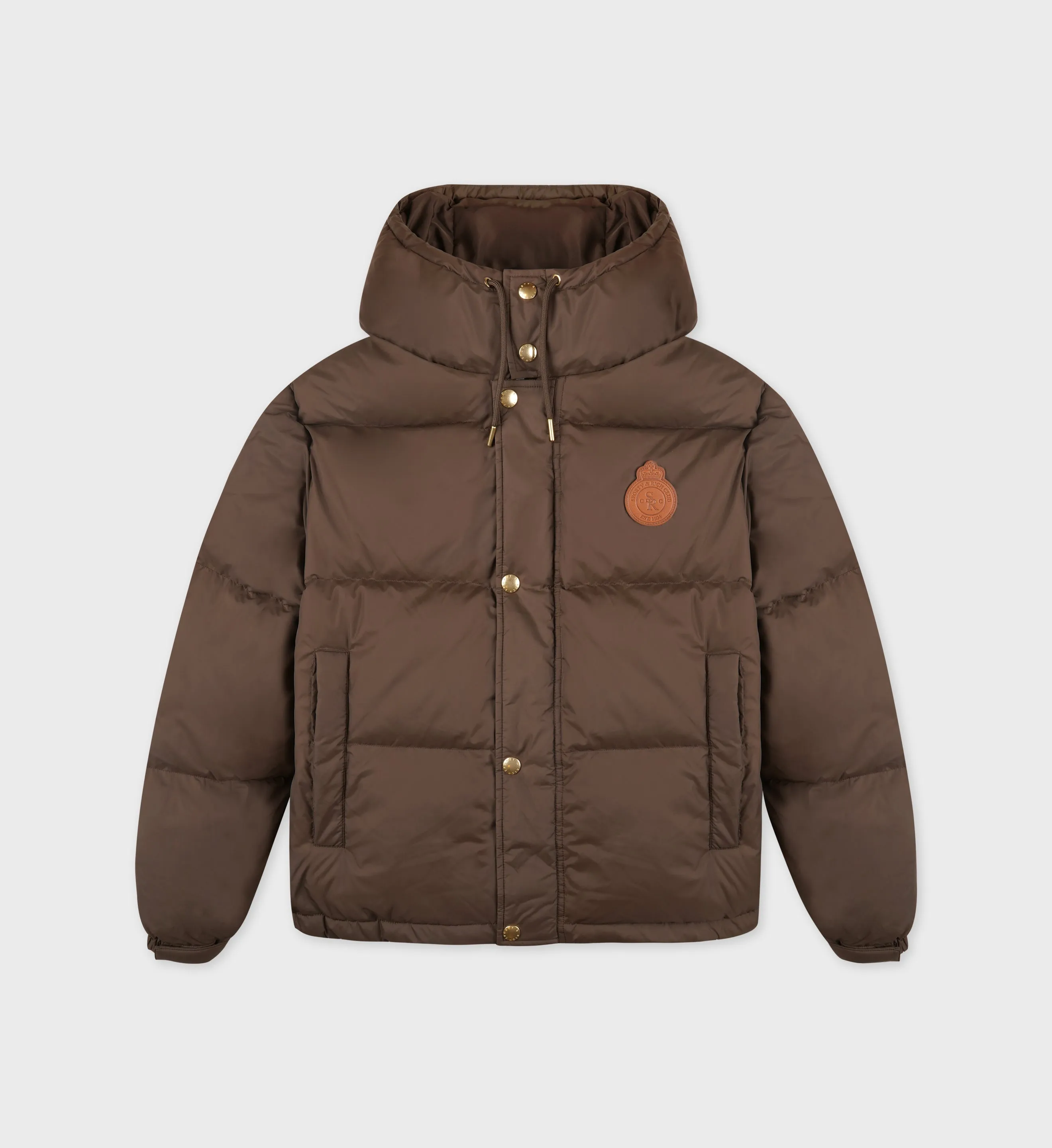Crown Puffer Jacket  - Chocolate Tan
