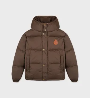 Crown Puffer Jacket  - Chocolate Tan