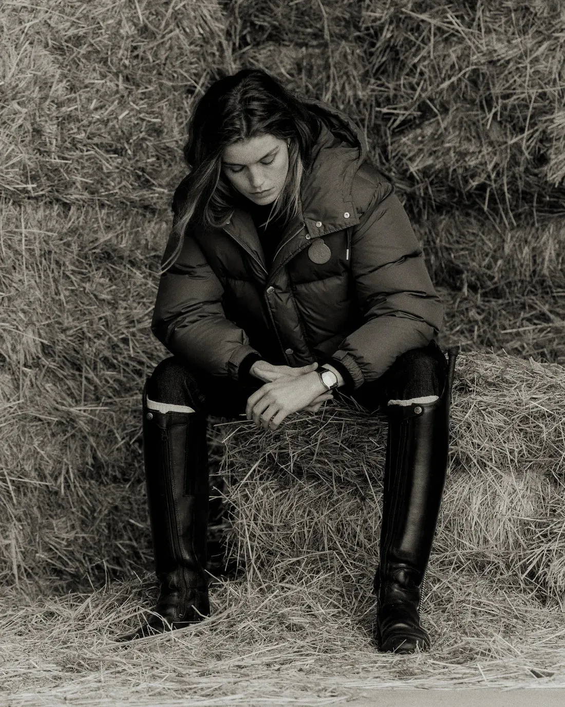 Crown Puffer Jacket  - Chocolate Tan