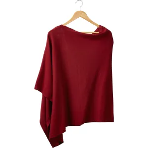 Currant Solid Cotton Poncho