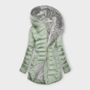 Damen Kuschelmantel Grün - Isabella