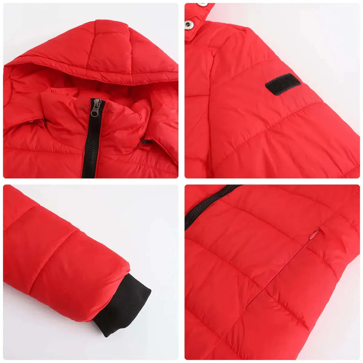 Damen Wintermantel Dunkelblau Gepolstert – Amelie