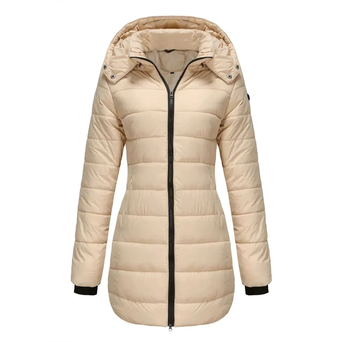 Damen Wintermantel Dunkelblau Gepolstert – Amelie