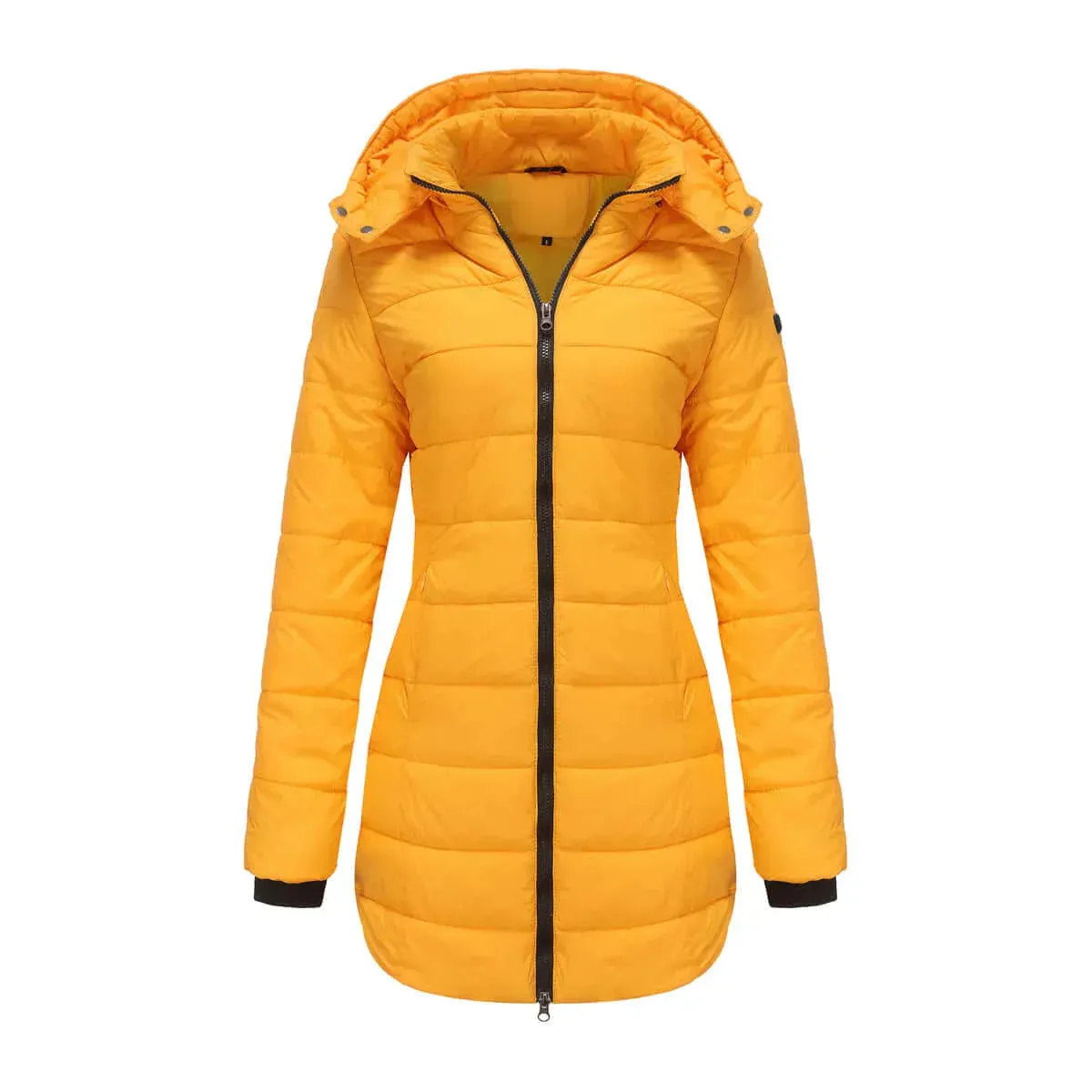Damen Wintermantel Dunkelblau Gepolstert – Amelie