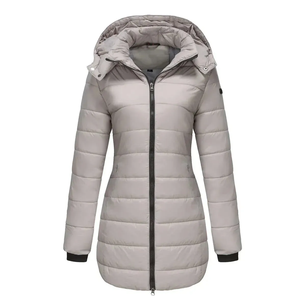 Damen Wintermantel Dunkelblau Gepolstert – Amelie