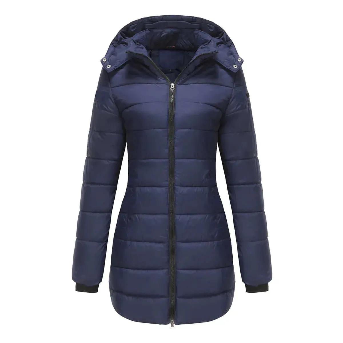 Damen Wintermantel Dunkelblau Gepolstert – Amelie