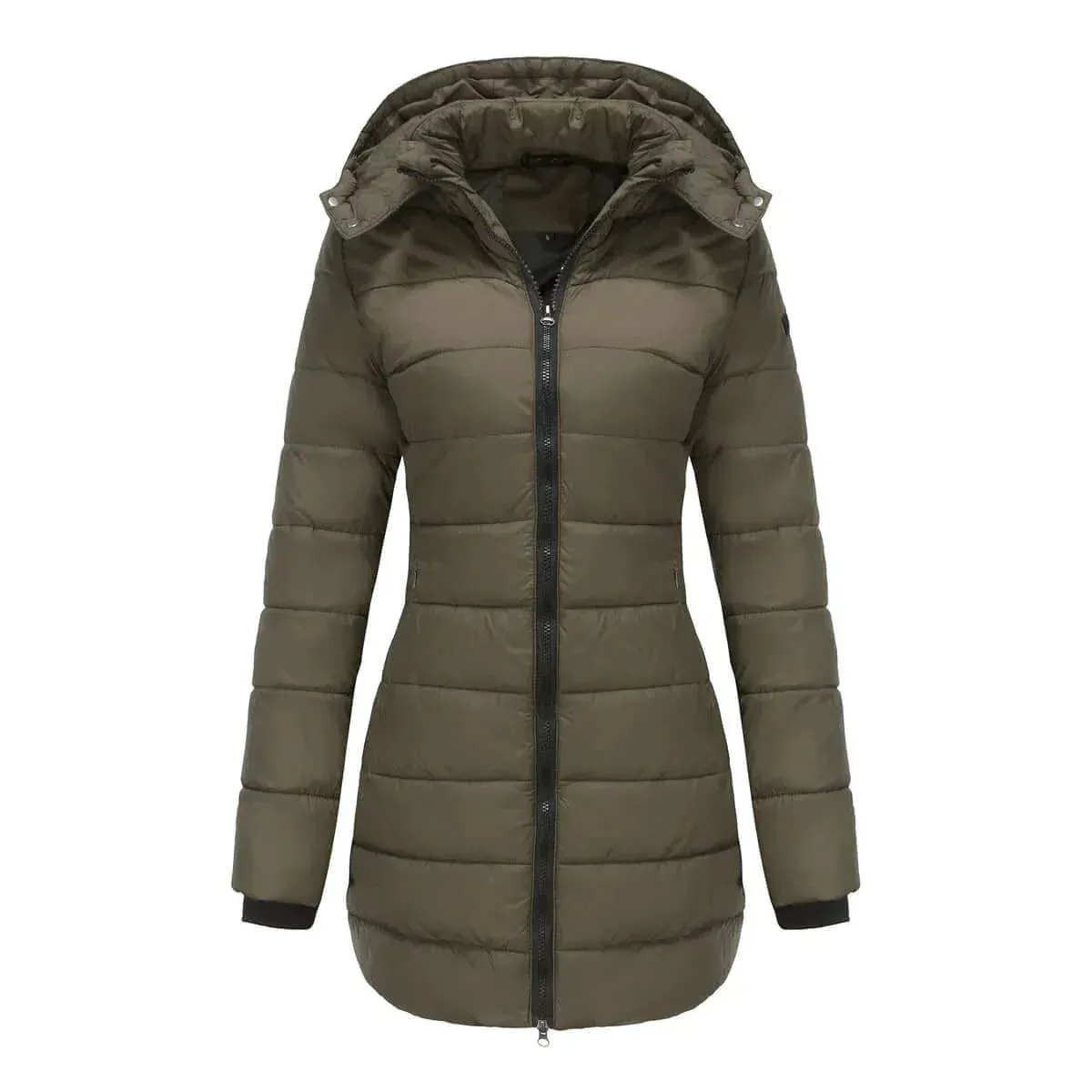 Damen Wintermantel Dunkelblau Gepolstert – Amelie