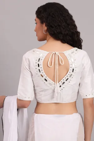 Dazzle Daisy Embroidered Cotton Blouse – White