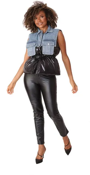 Denim Puffer Vest -81889