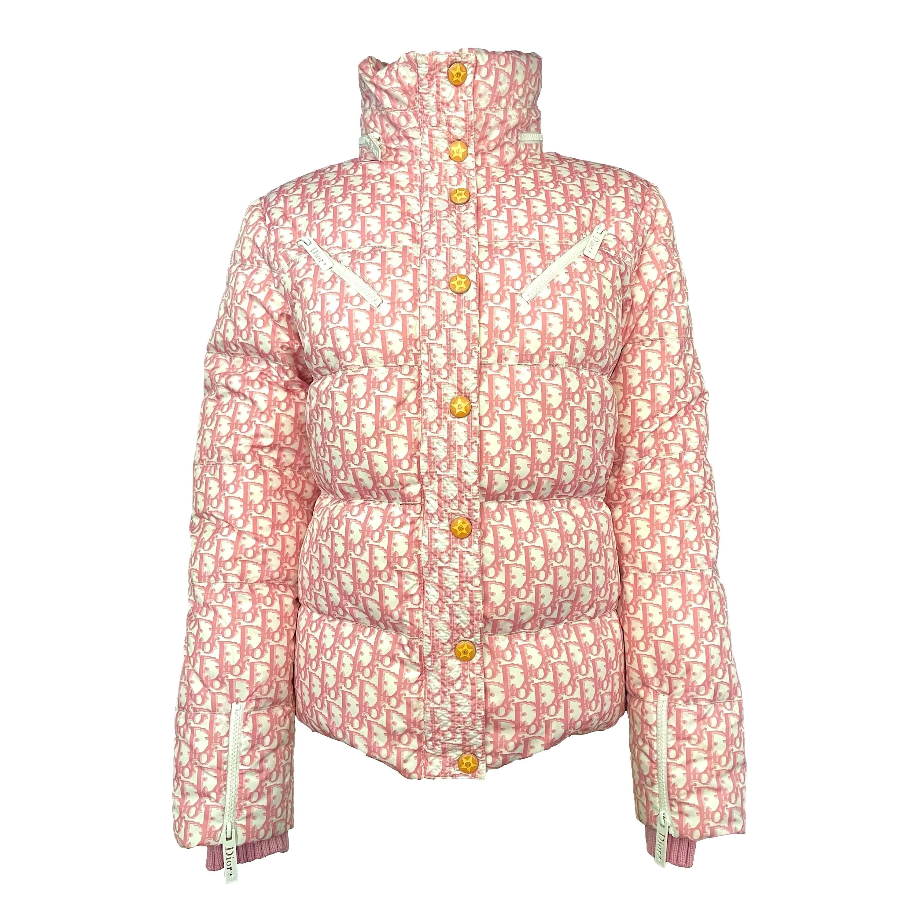 Dior Pink Logo Puffer Jacket