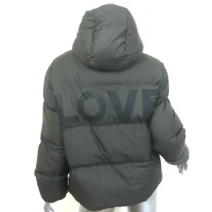 Duvetica x Katharine Hamnett LOVE Down Puffer Jacket Dark Green Size Extra Small