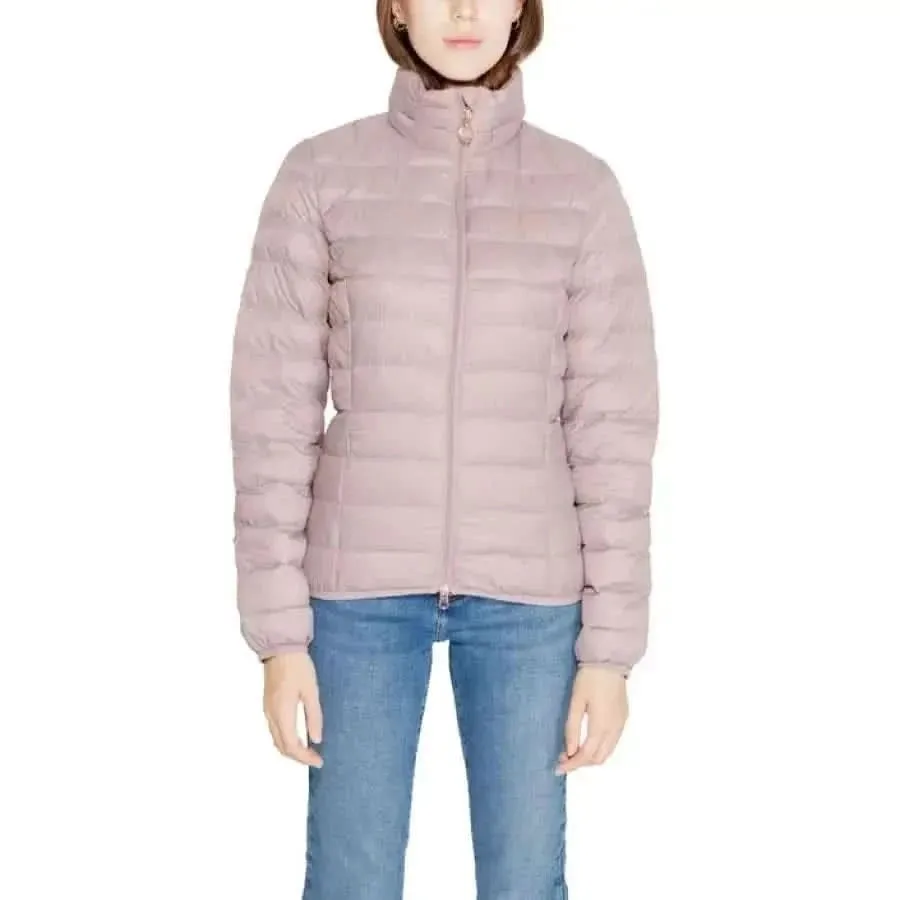 Ea7 Women's Pink Turtleneck Jacket