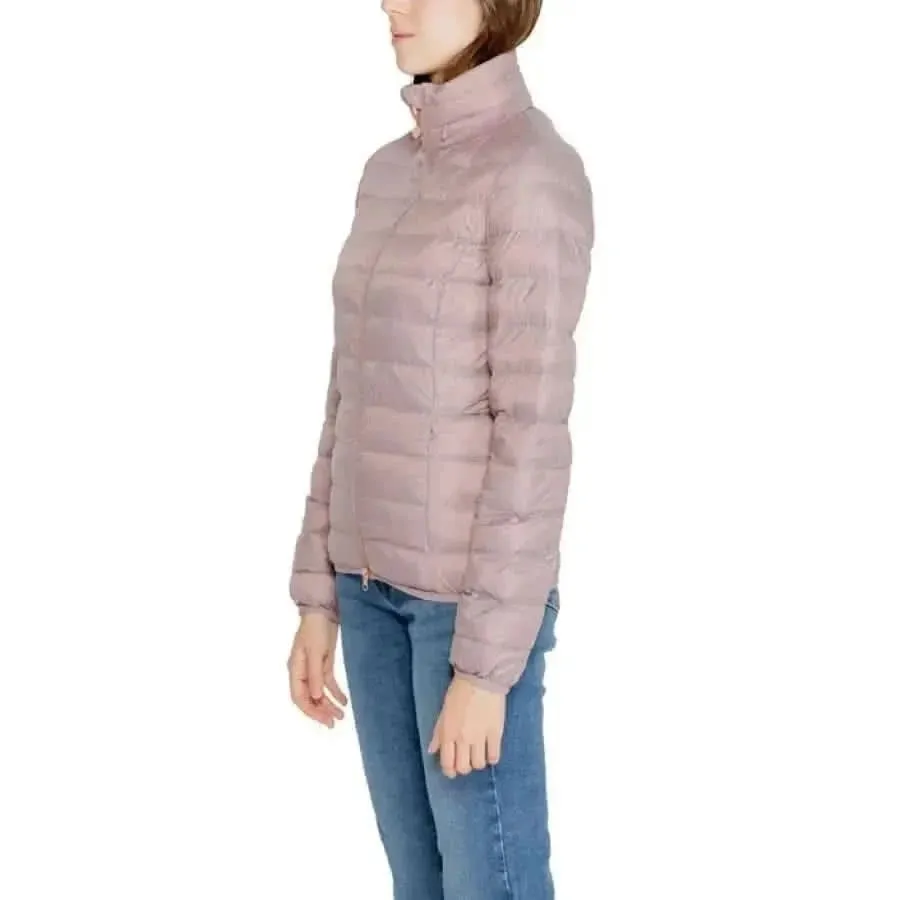 Ea7 Women's Pink Turtleneck Jacket