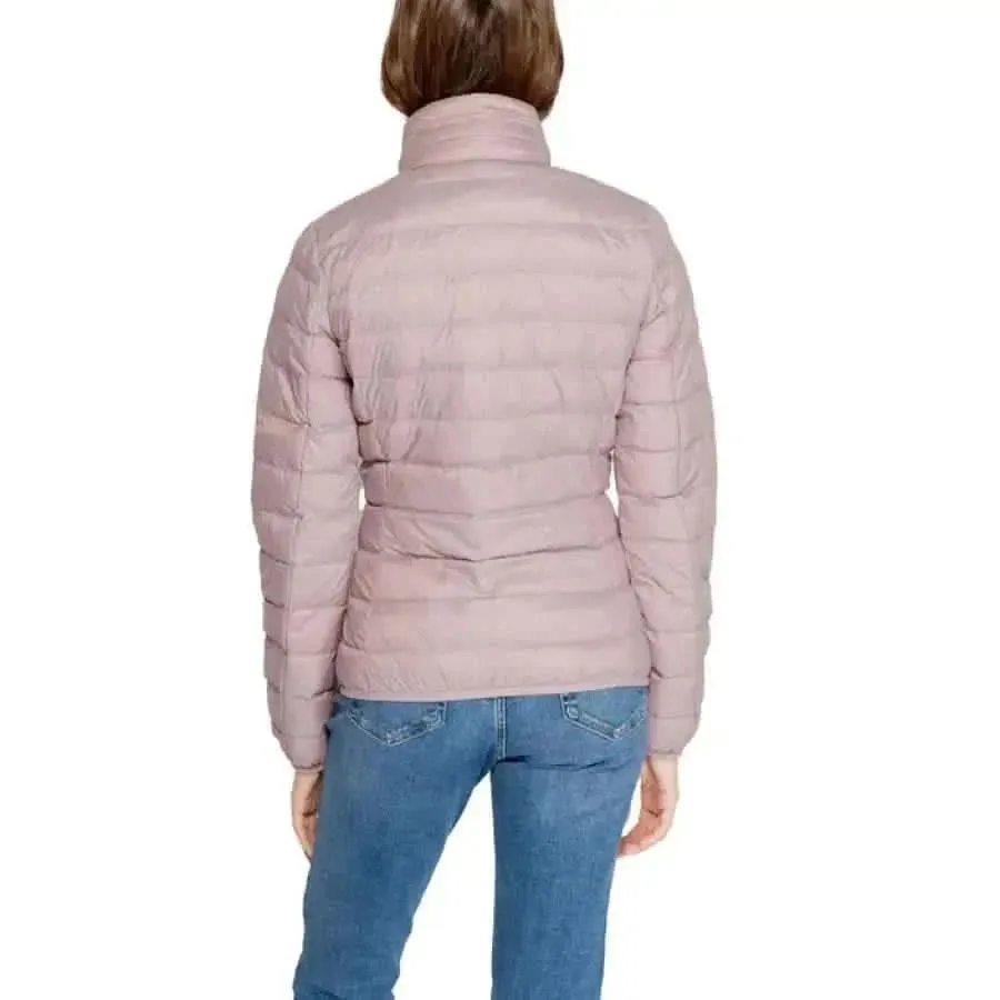 Ea7 Women's Pink Turtleneck Jacket