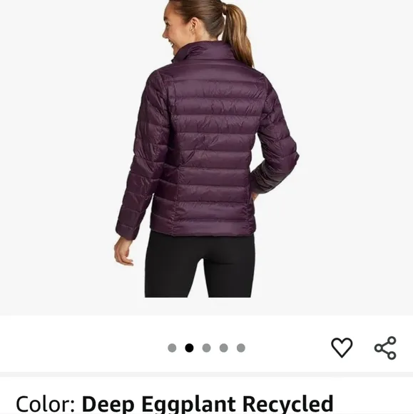 Eddie Bauer CirrusLite Down Puffer Jacket - Plum Purple Size XXL NWOT