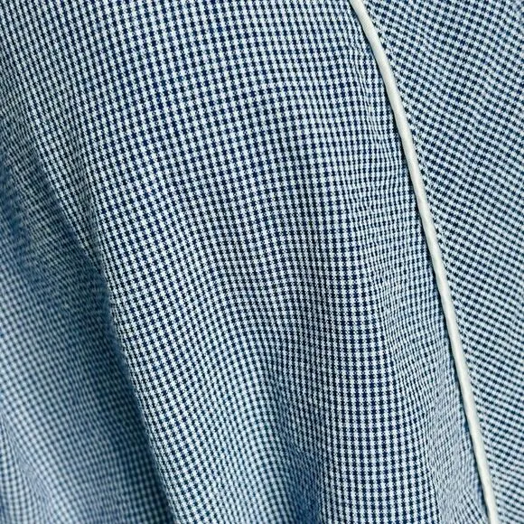 Eileen West Blue Gingham Lightweight Long Robe size S/M