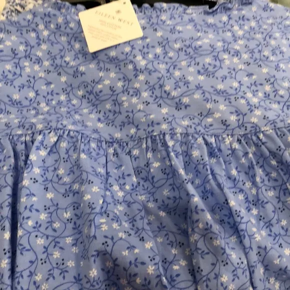 EILEEN WEST NIGHTGOWN KNEE LENGTH Blue, White NWT sz M,XL