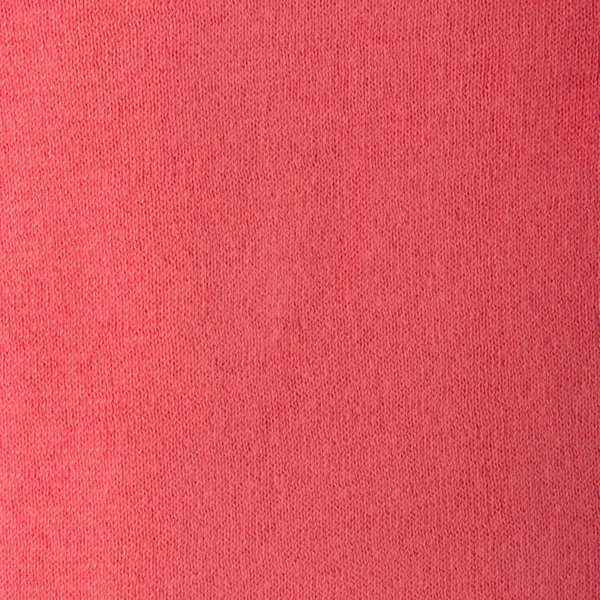 Elegant Solid Cotton Poncho - Coral