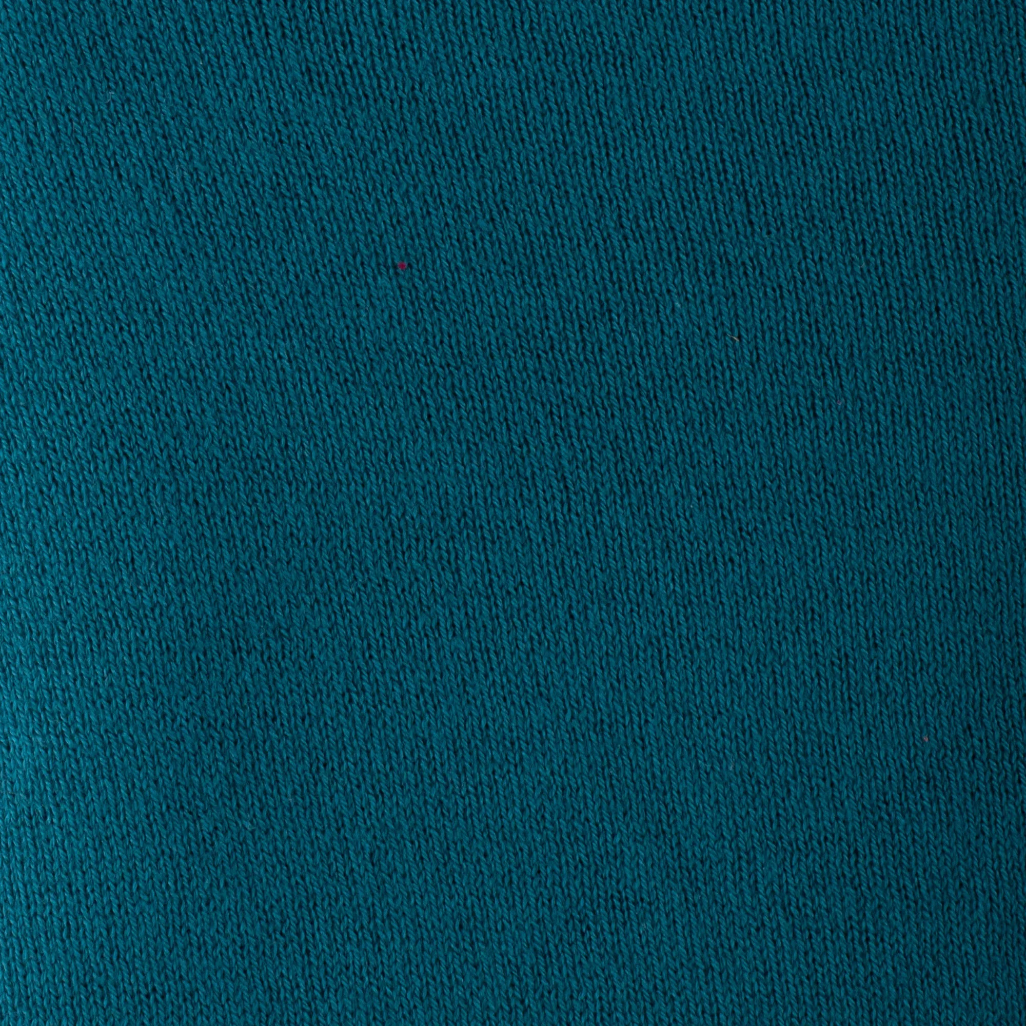 Elegant Solid Cotton Poncho - Teal