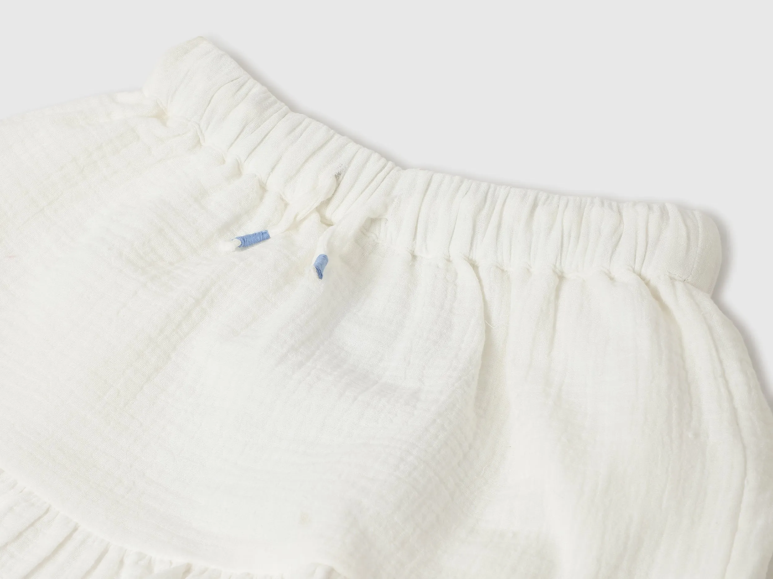 Embroidered Regular Fit Ruffled Skirt