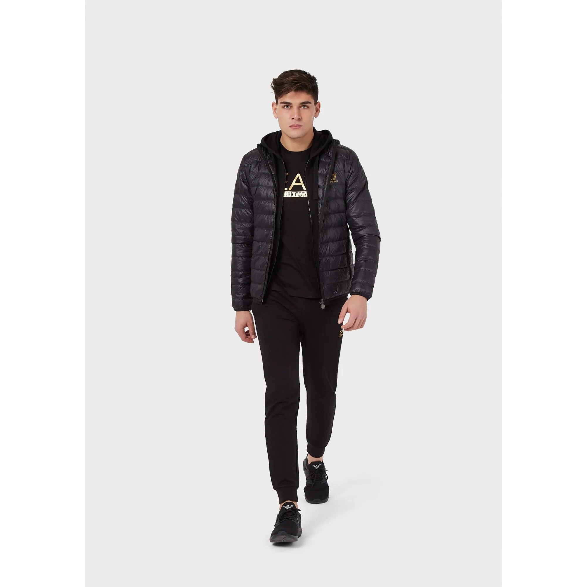 Emporio Armani EA7 8Npb02 Down Jacket Black/Gold