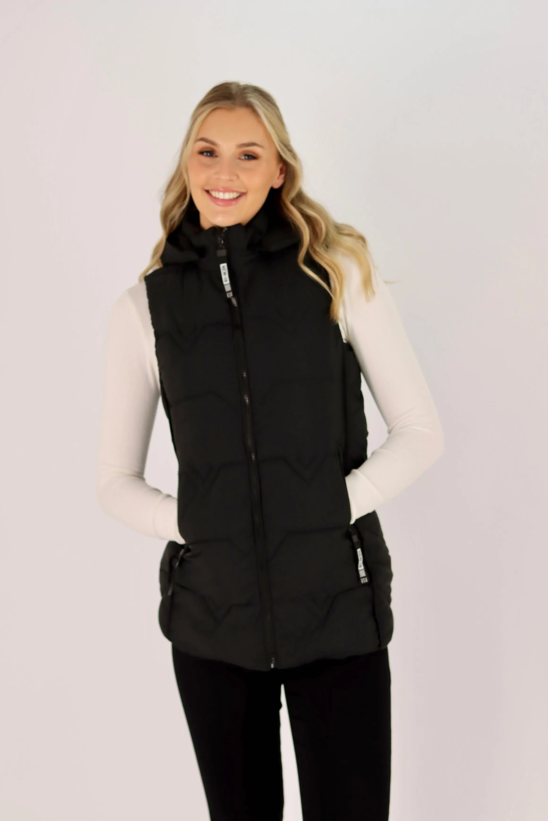 Erin Black Puffer Vest