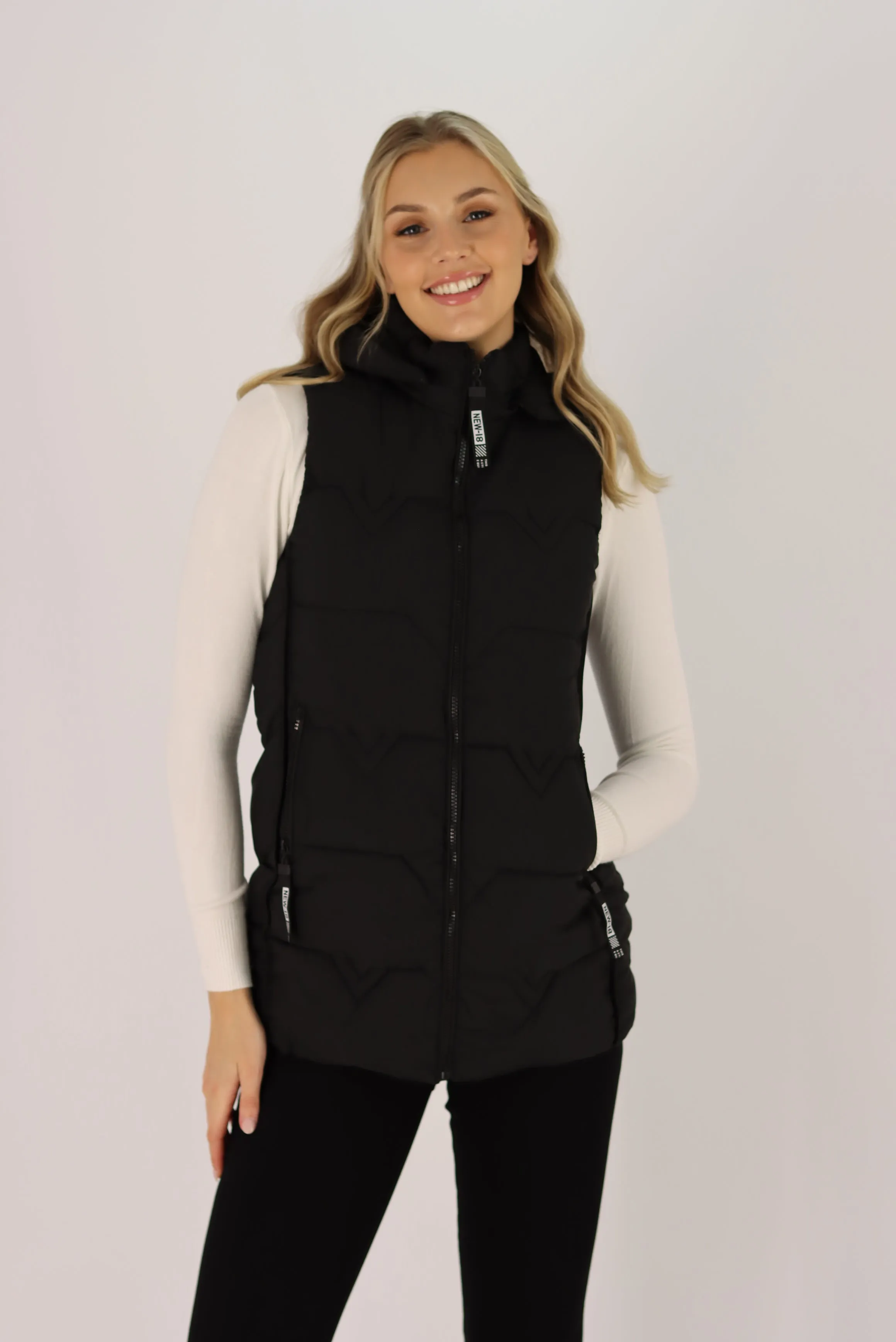 Erin Black Puffer Vest