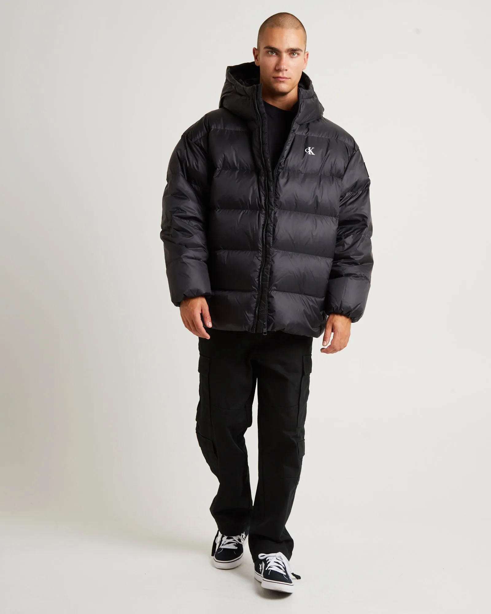 Essentials Down Oversized Puffer Jacket Black