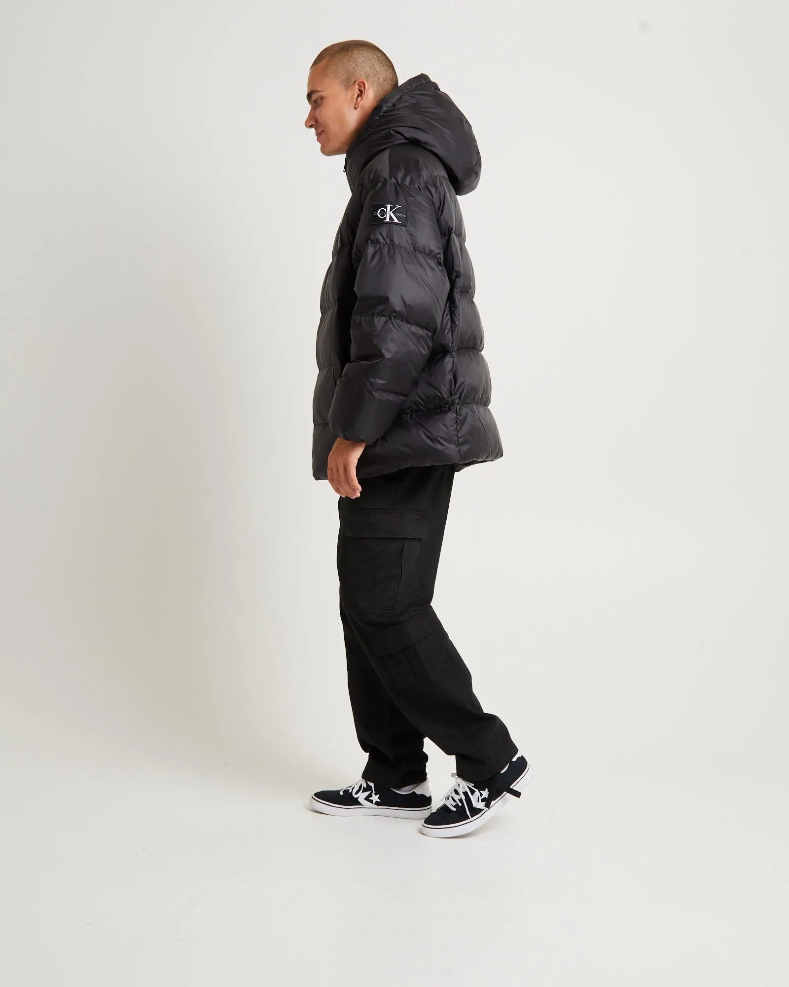 Essentials Down Oversized Puffer Jacket Black