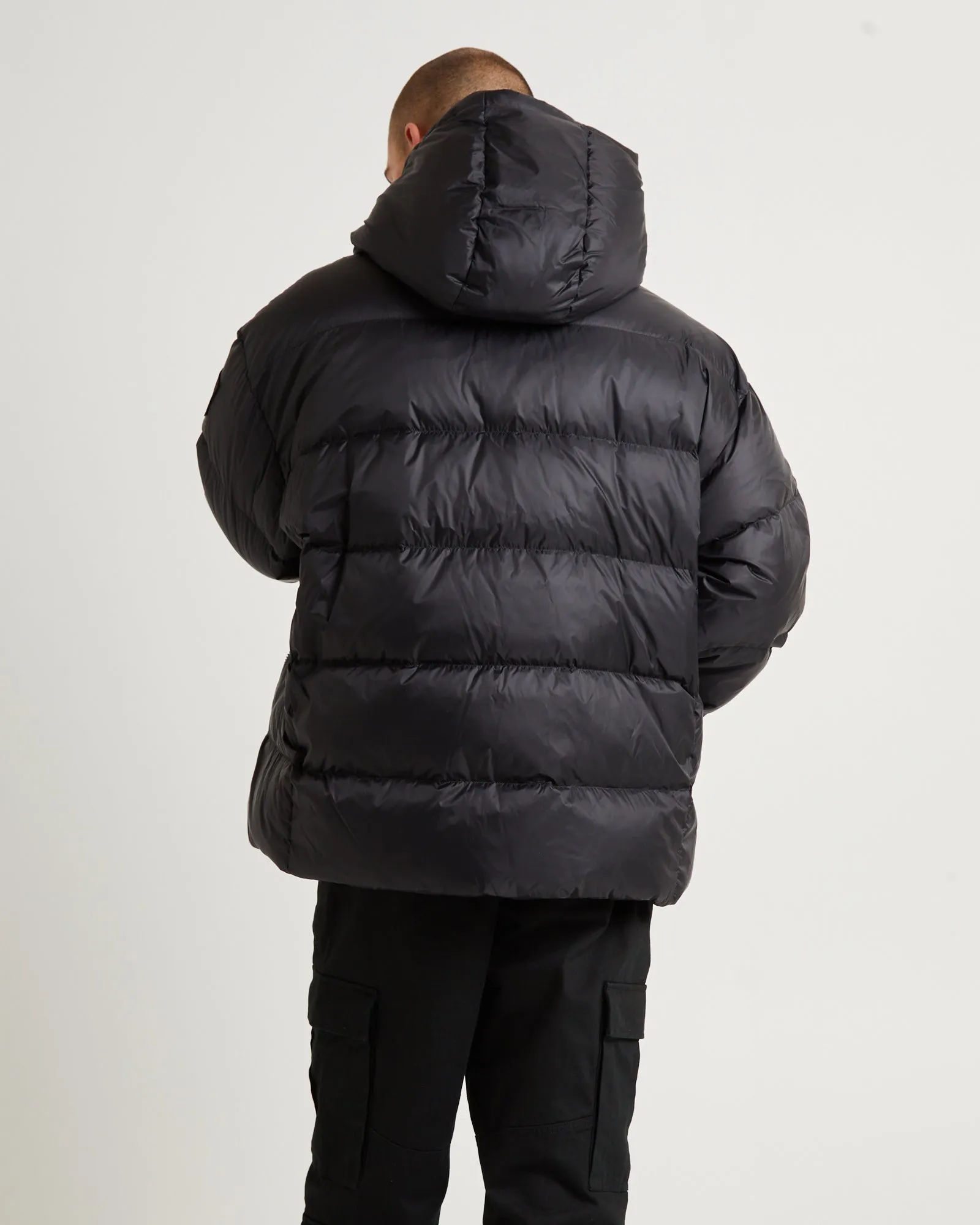 Essentials Down Oversized Puffer Jacket Black