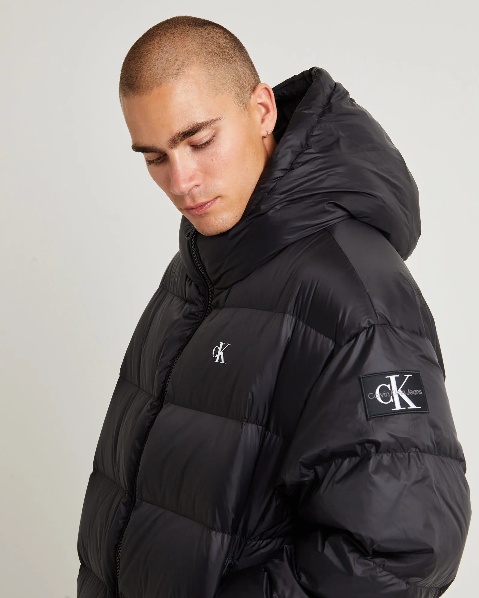 Essentials Down Oversized Puffer Jacket Black