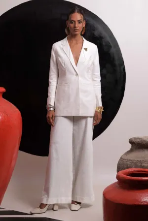Ethereal ivory blazer and pants