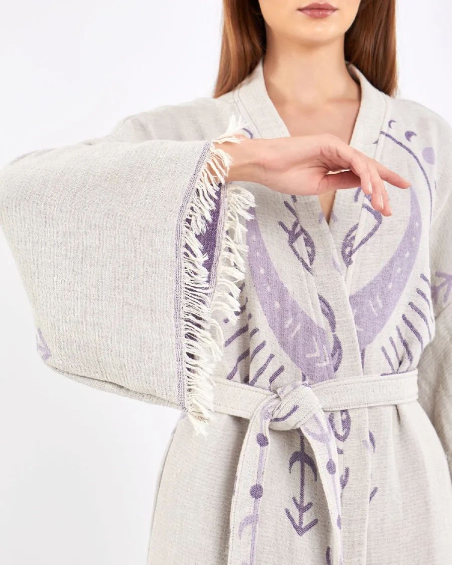 Evil Eye Kimono, Luxury Kimono, Cotton Robe for Women