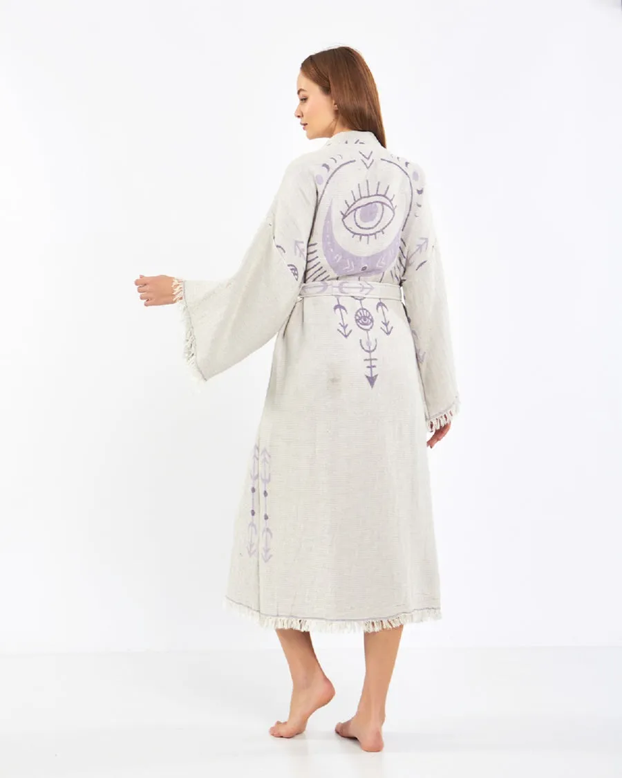 Evil Eye Kimono, Luxury Kimono, Cotton Robe for Women