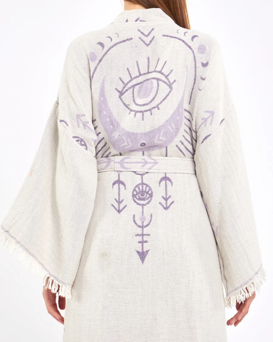 Evil Eye Kimono, Luxury Kimono, Cotton Robe for Women