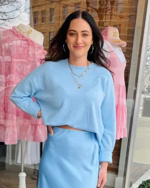Feel Good Sweater Blue Me Away